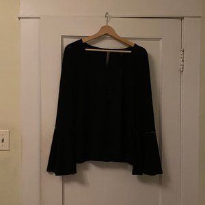 Lovely bell-sleeved black blouse from White House Black Market.